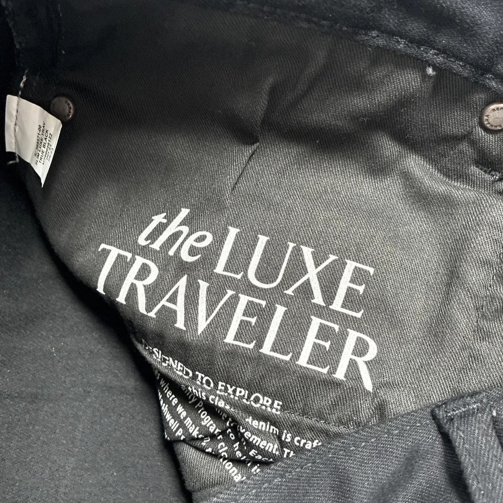 New Mens Banana Republic Slim Fit The Luxe Traveler Black Pants Jeans 40x34 NWOT